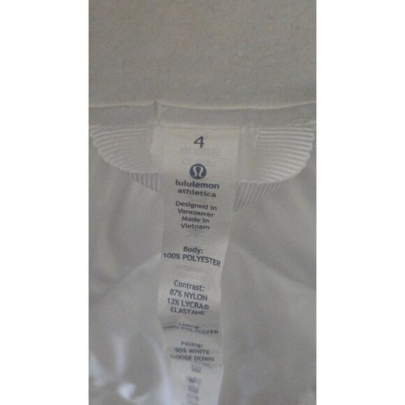 Lululemon women's Down For A Run white Vest size 4 - Picture 6 of 9